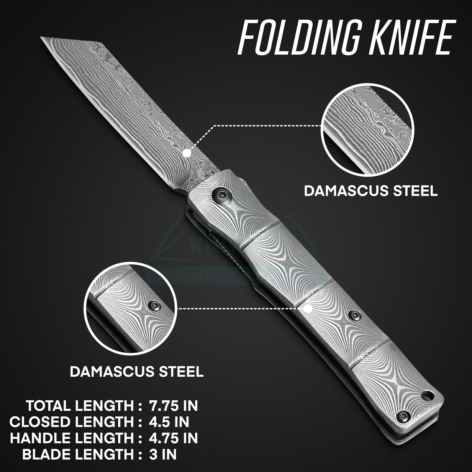 TCK Handmade Japanese Razor Pocket Folding Knife